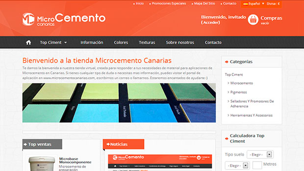 Tienda virtual Microcemento Canarias